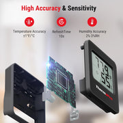 TP157 Digital Hygrometer Thermometer with LCD Display & Comfort Indicator for Home, Office & Greenhouse
